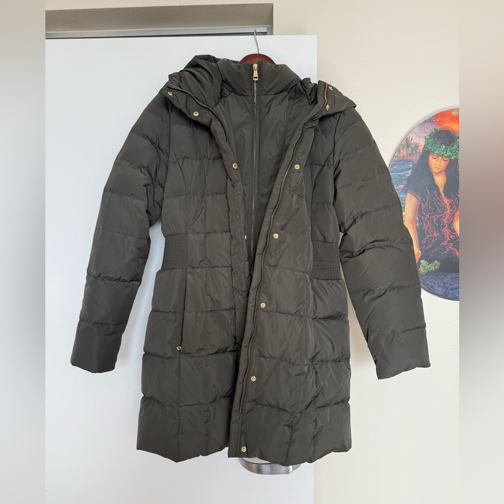 Cole Haan Dark Green Puffer Jacket